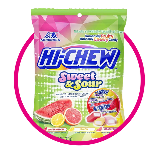 HI-CHEW SWEET SOUR MIX SOFT CANDY BOLSA 90GR&