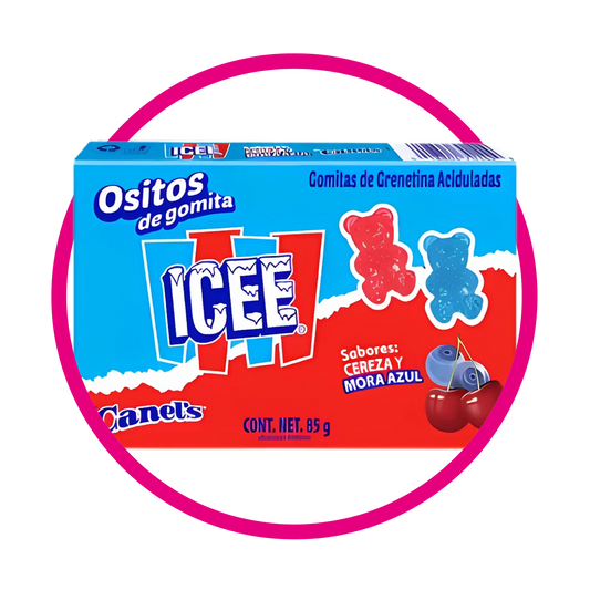 ICEE OSITOS GUMMY MORA AZUL Y CREZA CAJA 85G