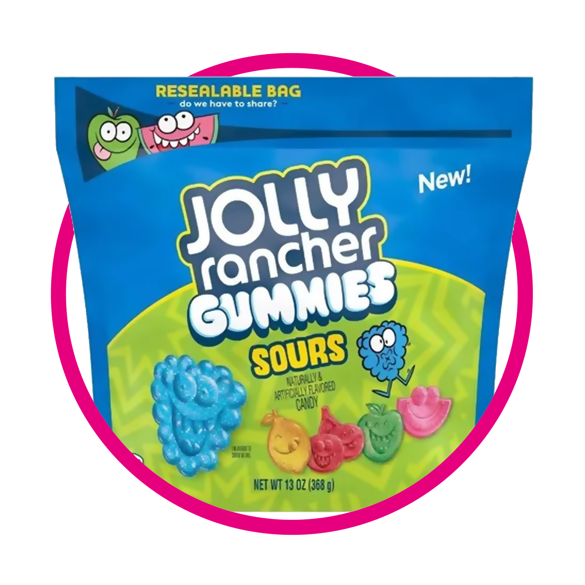 JOLLY RANCHER SOUR GUMMY BOLSA 368G