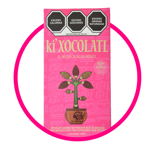 KIXOCOLATL PIMIENTA ROSA CAJA 80G