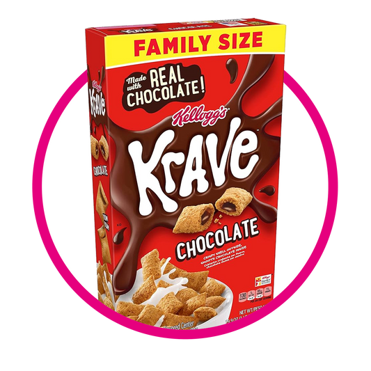 KELLOGGS KRAVE CHOCOLATE CEREALS CAJA 490G&