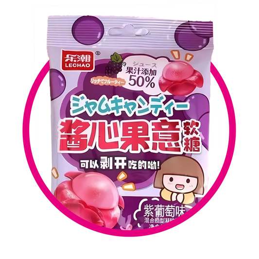 LECHAO GRAPE GUMMY BOLSA 80GR