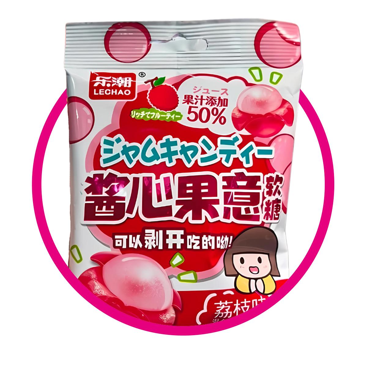 LECHAO LYCHEE GUMMY BOLSA 80GR $%M