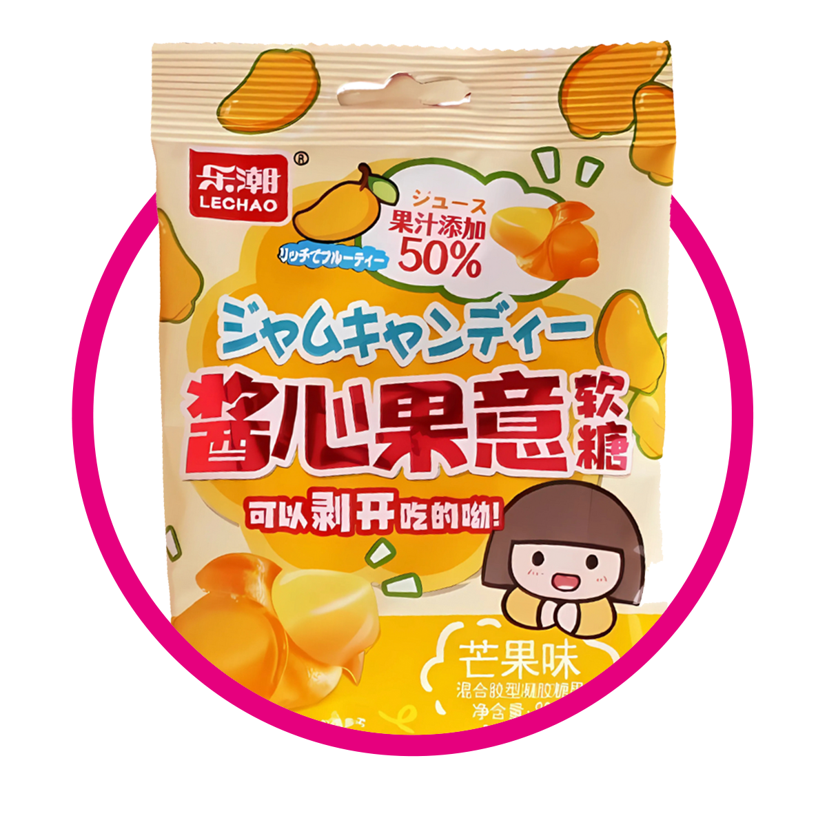 LECHAO MANGO GUMMY BOLSA 80GR $%M