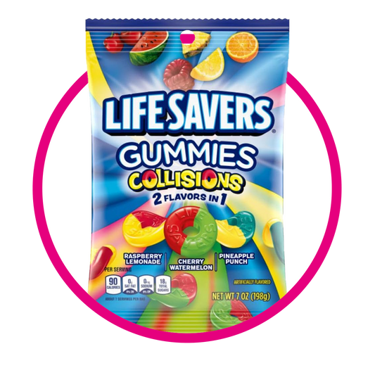 LIFESAVERS COLLISIONS 2IN1 GUMMY BOLSA 198G