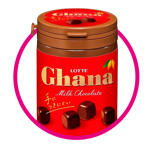 LOTTE GHANA MILK CHOCOLATE BOTE 118 GR