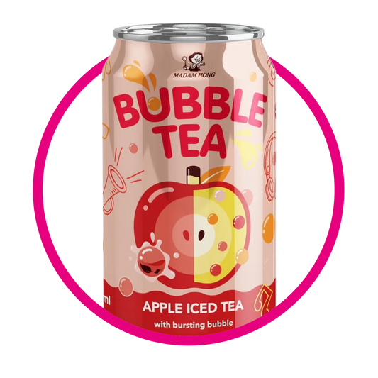 MADAM HONG BUBBLE TEA APPLE JUICE LATA 320 ML $%M