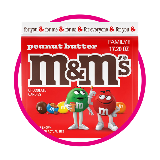 MMS PEANUT BUTTER FAMILY SIZE CHOCOLATE BOLSA 425.3GR