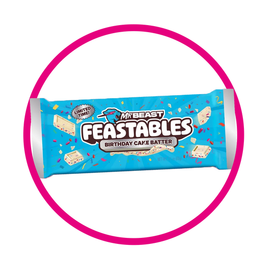 FEASTABLES MR BEAST BIRTHDAY CAKE CHCOLATE BARRA 60G $