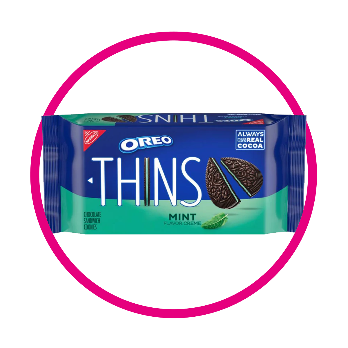 NABISCO OREO THINS MINT COOKIE CAJA 334GR&