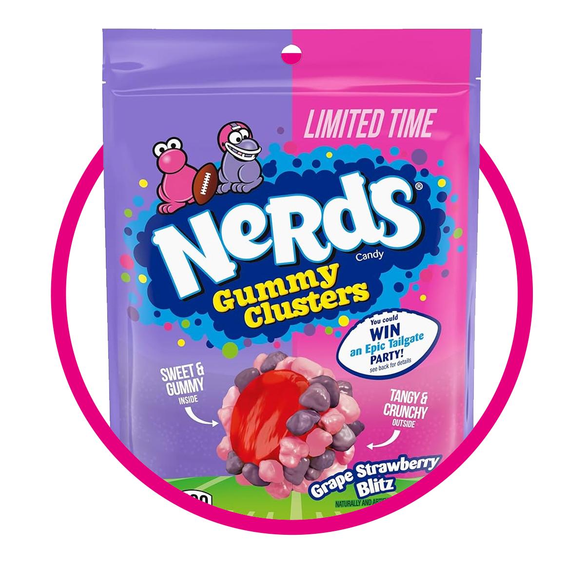 NERDS GUMMY CLUSTERS GRAPE STRAWBERRY BLAST BOLSA 227G