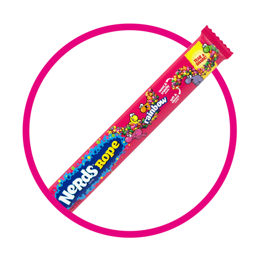 NERDS ROPE RAINBOW SOFT CANDY 26GR $%M*