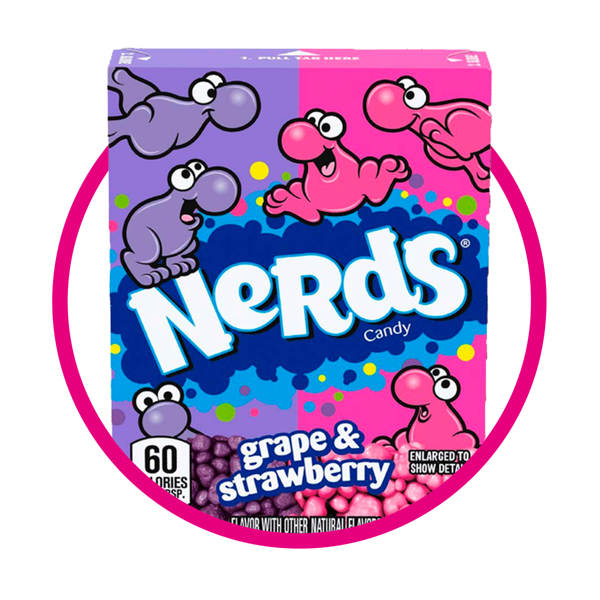 NERDS STRAWBERRY & GRAPE HARD CANDY CAJA 46.7G