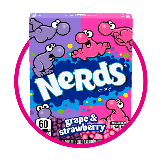 NERDS STRAWBERRY & GRAPE HARD CANDY CAJA 46.7G