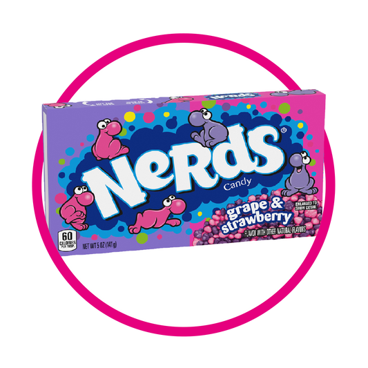 NERDS GRAPE & STRAWBERRY HARD CANDY CAJA 142G