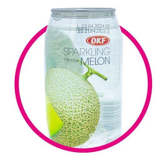 OKF SPARKLING MELON WATER LATA 350 ML $%M