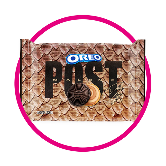 OREO POST MALONE SALTED CARAMEL SHORTBREAD COOKIE CAJA 303G