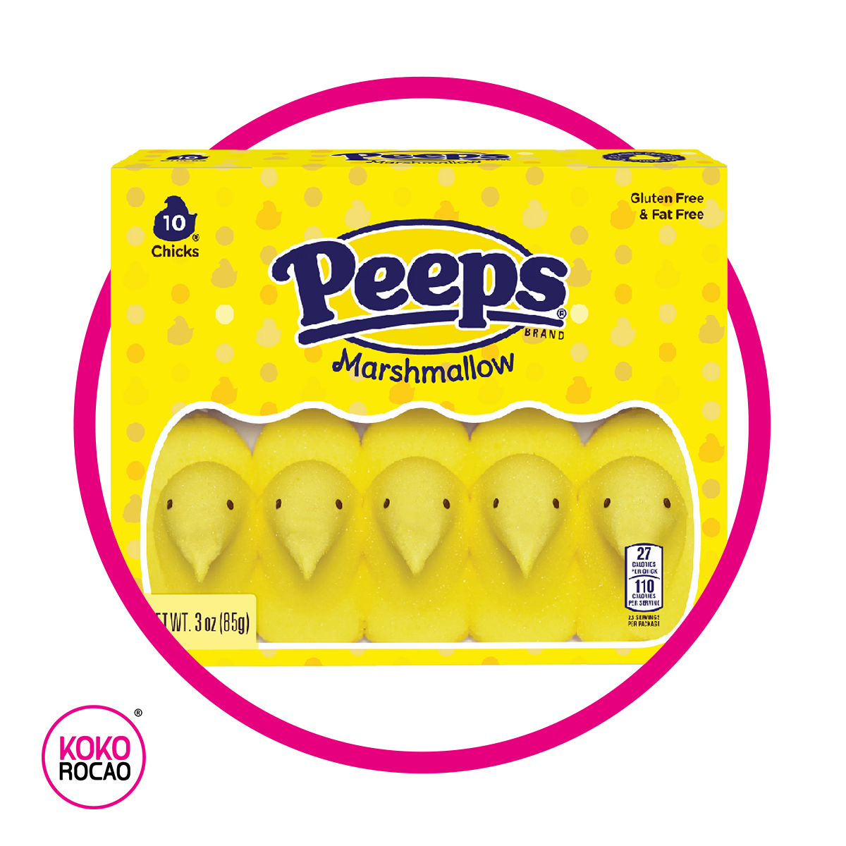 PEEPS YELLOW MARSHMELLOW CAJA 85GR