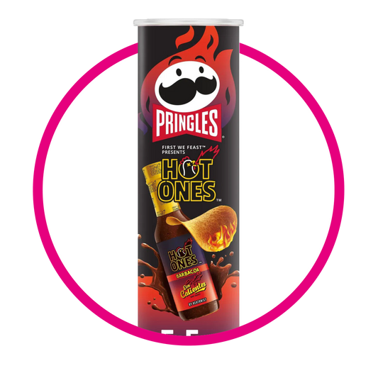 PRINGLES HOT ONES BARBACOA SNACKS LATA 158RG