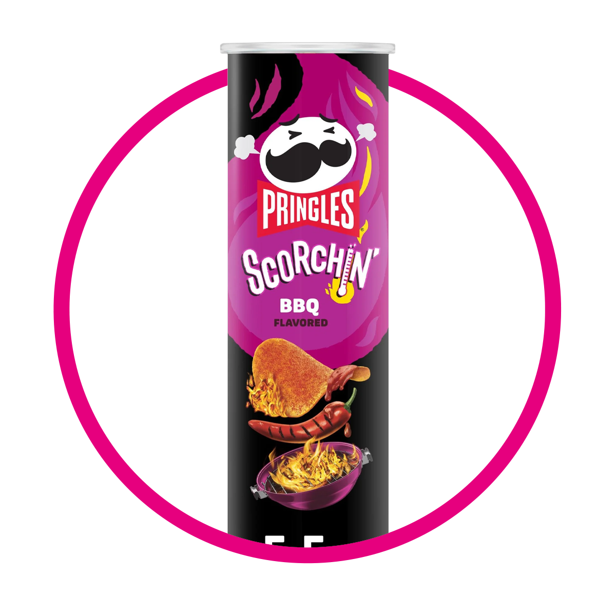 PRINGLES SCORCHING MEDIUM BBQ LATA 158G