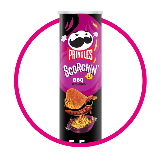 PRINGLES SCORCHING MEDIUM BBQ LATA 158G