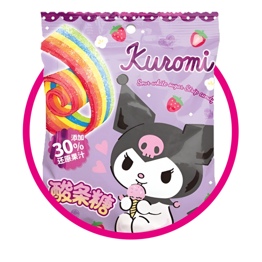 SANRIO KUROMI SOUR TRIPES GUMMY BOLSA 30GR