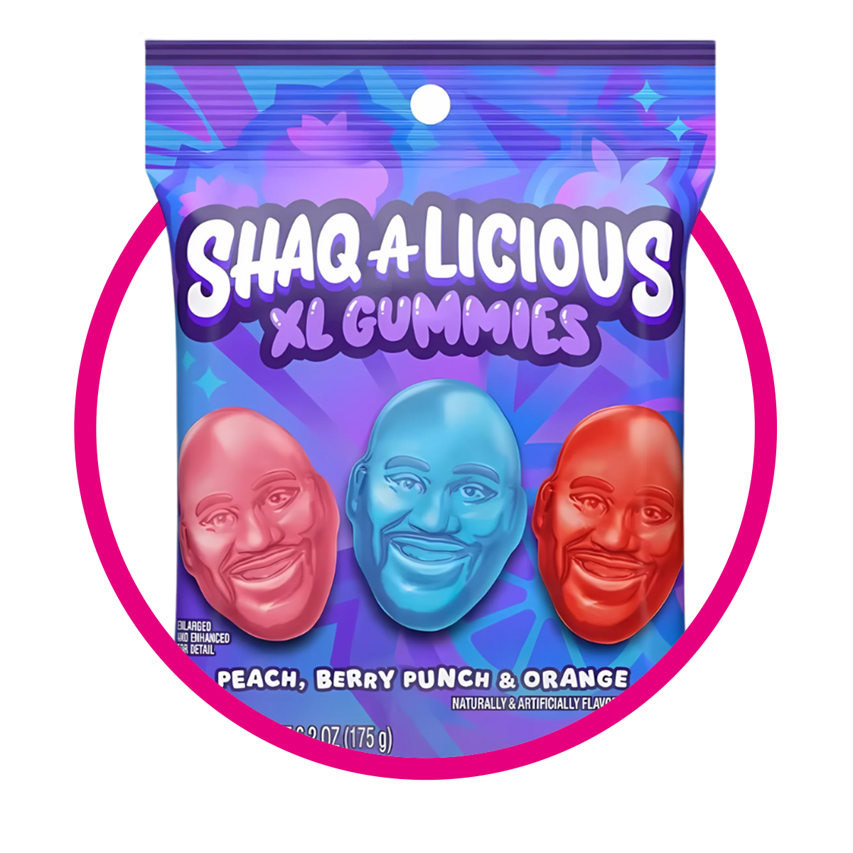 SHAQALICIOUS XL GUMMIES CABEZA BOLSA 175G