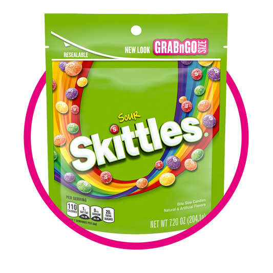 SKITTLES SOUR HARD CANDY BOLSA 204.1GR
