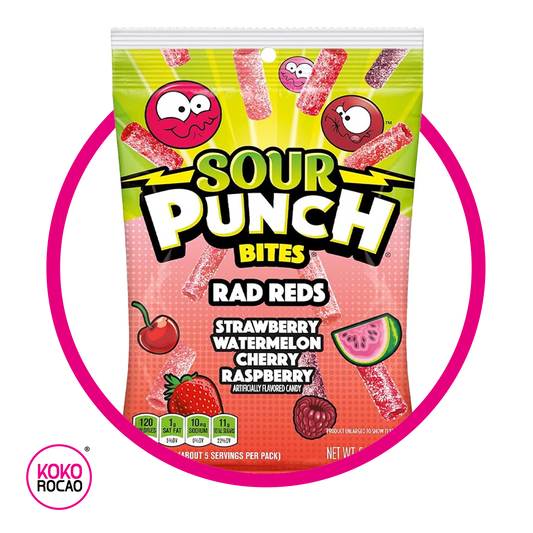 SOUR PUNCH RAD REDS GUMMY BOLSA 105G $