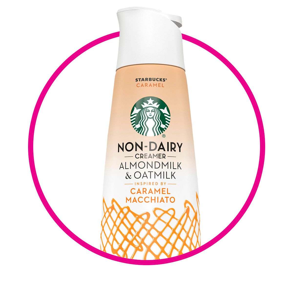 STARBUCKS CREAMER CARAMEL  MACCHIATO ALMOND MILK  BOTELLA 828ML