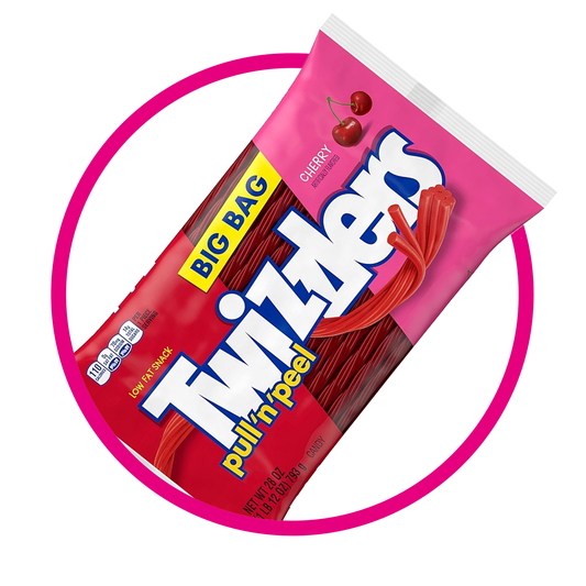 TWIZZLERS PULL N PEEL CEREZA BOLSA 396GR