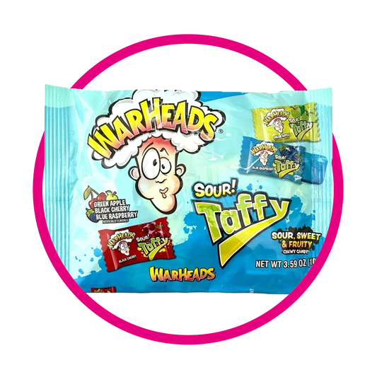 WARHEADS SOUR TAFFY AZUL BOLSA 102G