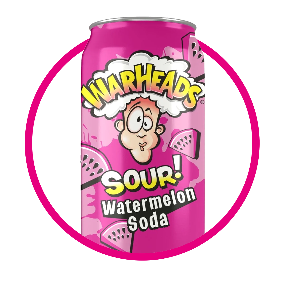 WARHEADS SOUR WATERMELON SODA 355ML