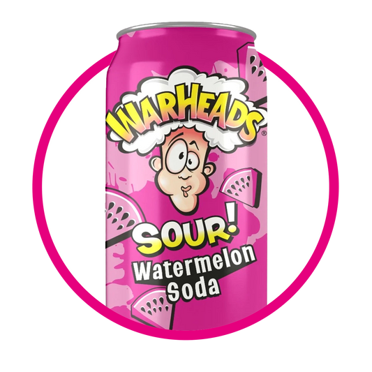 WARHEADS SOUR WATERMELON SODA 355ML