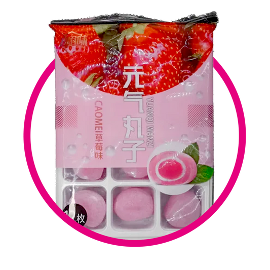 YUANQI WANZI MOCHI PREMIUM STRAWBERRY CUPCAKE BOLSA 180 GR$%M