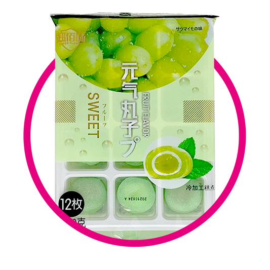 YUANQI WANZI MOCHI PREMIUM UVA CUPCAKE CAJA 180 GR $%M