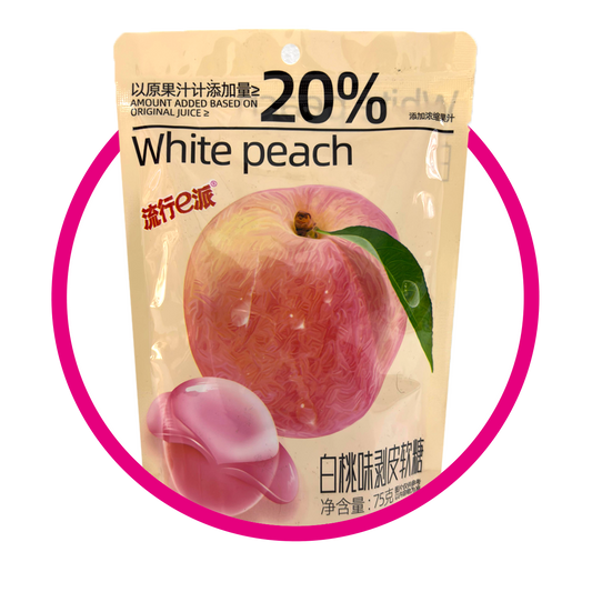 ePIE WHITE PEACH GUMMY BOLSA 75GR $%M