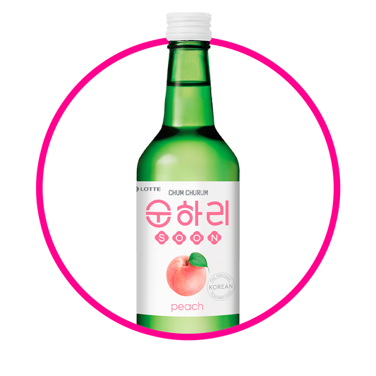 SOJU DURAZNO ALCHOLICA BOTELLA 360ML $%M